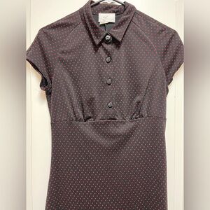 Byer California Sz XS Black Mini Dress with Red Dots